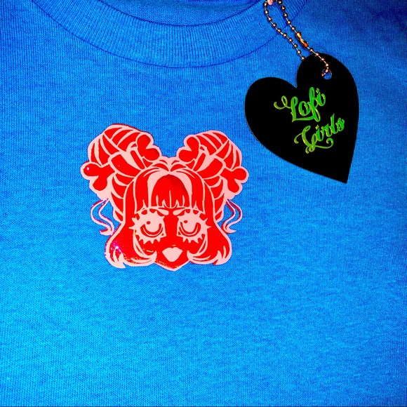 Goth Girl Y2K Anime Zombie Baby Lofi Girls Cotton Shirt - Picture 6 of 8